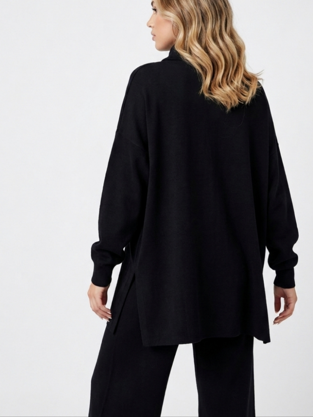 SPANX Air Essentials Black TurtleNeck Tunic Top Air Essentials X S